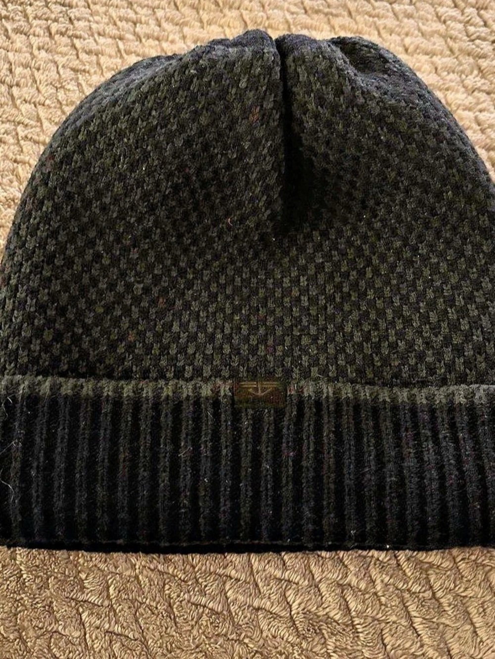 Dockers Sherpa-Lined Knit Beanie Black & Gray